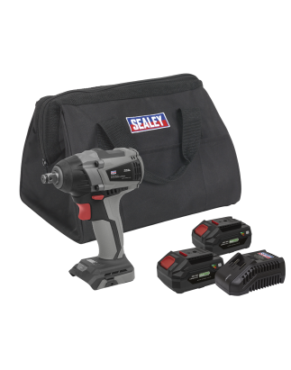 Brushless Impact Wrench Kit 1/2"Sq Drive 20V 4Ah SV20 Series