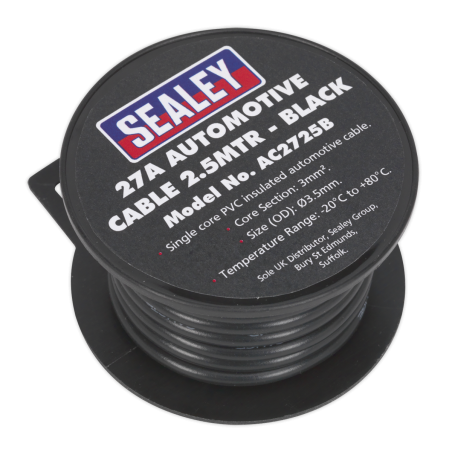 Automotive Cable Thick Wall 27A 2.5m Black