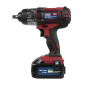 Cordless Impact Wrench 18V 3Ah Lithium-ion 1/2"Sq Drive