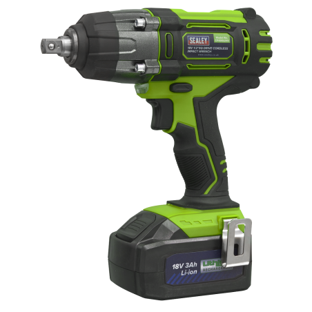 Cordless Impact Wrench 18V 3Ah Lithium-ion 1/2"Sq Drive Hi-Vis