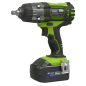 Cordless Impact Wrench 18V 3Ah Lithium-ion 1/2"Sq Drive Hi-Vis