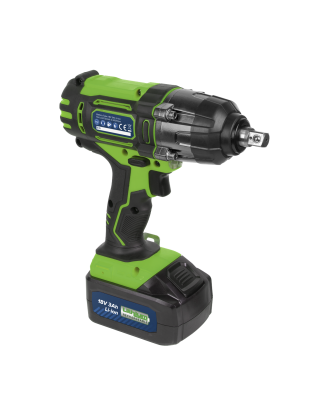 Cordless Impact Wrench 18V 3Ah Lithium-ion 1/2"Sq Drive Hi-Vis