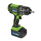 Cordless Impact Wrench 18V 3Ah Lithium-ion 1/2"Sq Drive Hi-Vis