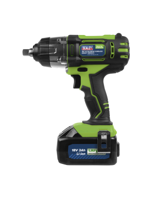 Cordless Impact Wrench 18V 3Ah Lithium-ion 1/2"Sq Drive Hi-Vis