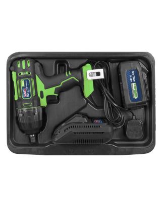 Cordless Impact Wrench 18V 3Ah Lithium-ion 1/2"Sq Drive Hi-Vis