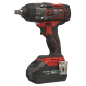 Cordless Brushless Impact Wrench 18V 4Ah Lithium-ion 1/2"Sq Drive