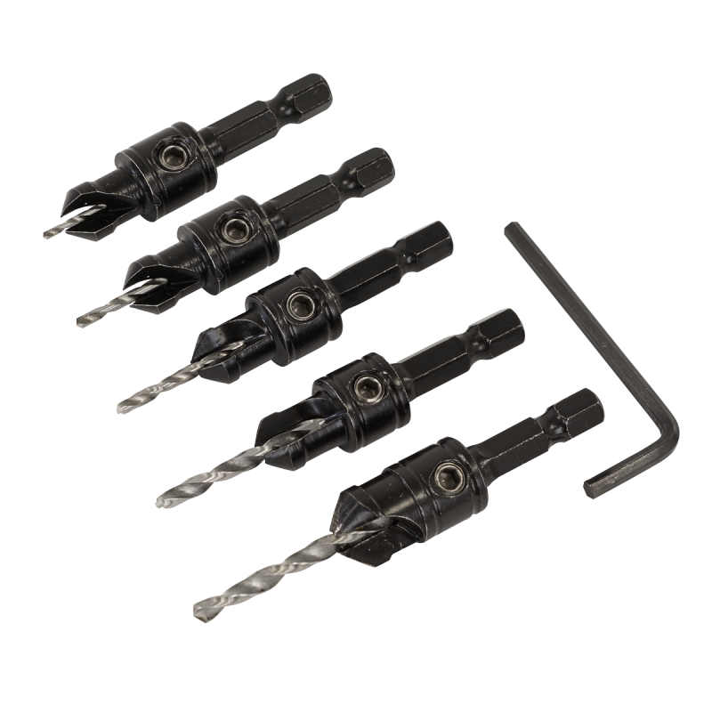 Drill Bit Set Countersink 5pc