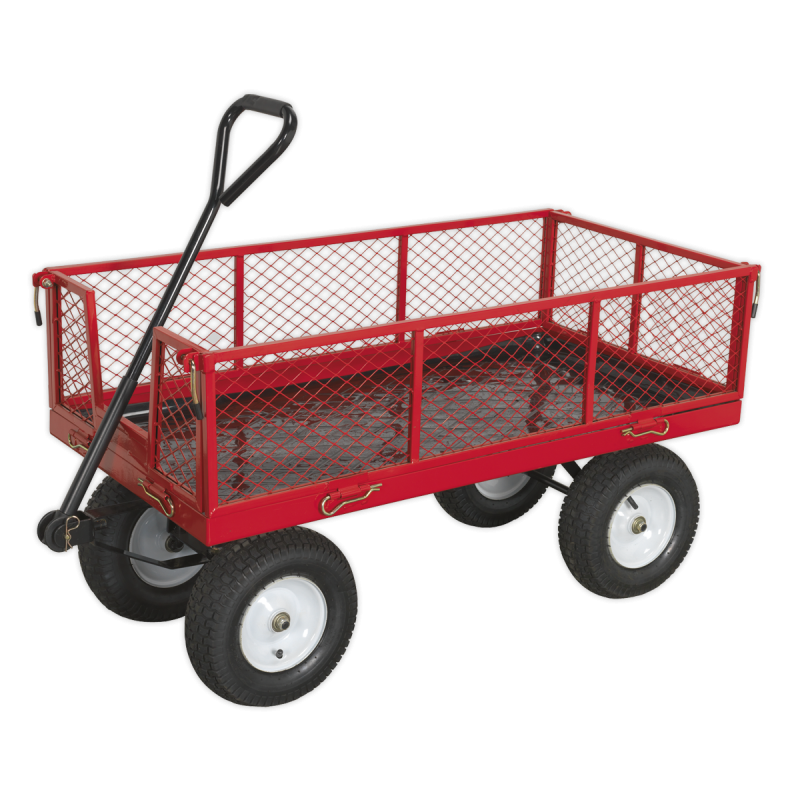 Platform Truck with Sides Pneumatic Tyres 450kg Capacity