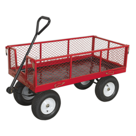 Platform Truck with Sides Pneumatic Tyres 450kg Capacity