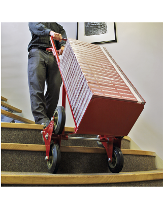 Diable monte-escalier avec pneus pleins, capacité de 150 kg