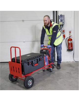 3-in-1 Sack Truck with Pneumatic Tyres 250kg Capacity