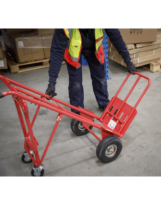 3-in-1 Sack Truck with Pneumatic Tyres 250kg Capacity