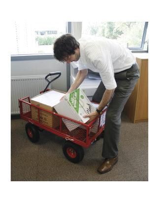 Camion à plate-forme avec côtés amovibles, pneus pneumatiques, capacité de 200 kg