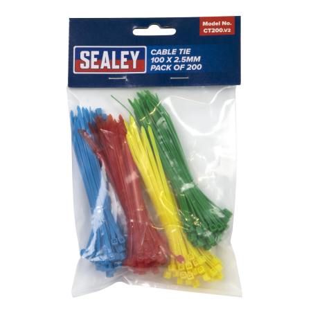 Cable Tie Assortment 100 x 2.5mm Pack of 200