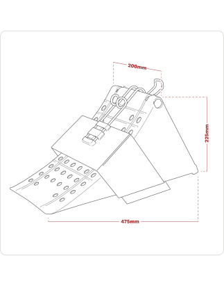 Commercial Wheel Chock with Bracket