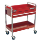 Trolley 2-Level Heavy-Duty with Lockable Drawer