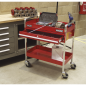 Trolley 2-Level Heavy-Duty with Lockable Drawer