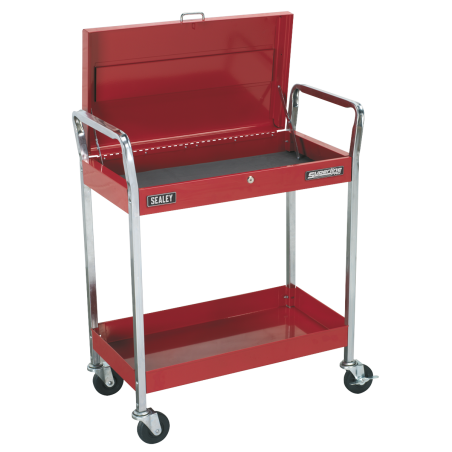 Trolley 2-Level Heavy-Duty with Lockable Top