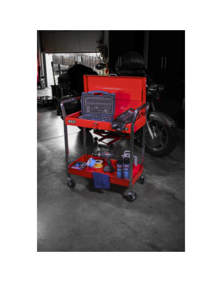 Trolley 2-Level Heavy-Duty with Lockable Top