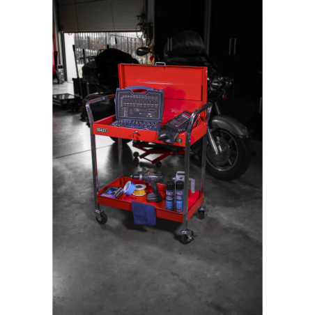 Trolley 2-Level Heavy-Duty with Lockable Top