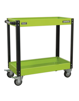 Workshop Trolley 2-Level Heavy-Duty - Hi-Vis Green