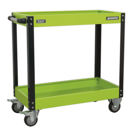 Workshop Trolley 2-Level Heavy-Duty - Hi-Vis Green