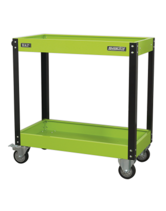 Workshop Trolley 2-Level Heavy-Duty - Hi-Vis Green