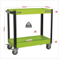 Workshop Trolley 2-Level Heavy-Duty - Hi-Vis Green