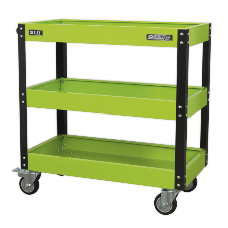 Workshop Trolley 3-Level Heavy-Duty - Hi-Vis Green