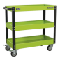 Workshop Trolley 3-Level Heavy-Duty - Hi-Vis Green