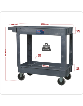 Trolley 2-Level Composite Heavy-Duty