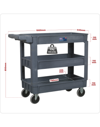 Trolley 3-Level Composite Heavy-Duty