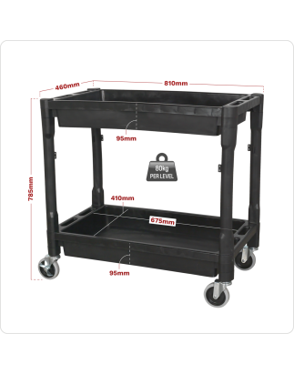 Trolley 2-Level Composite Heavy-Duty