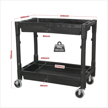 Trolley 2-Level Composite Heavy-Duty