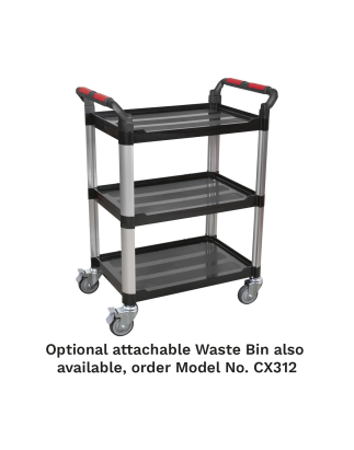 Workshop Trolley 3-Level Composite - 3 Wall