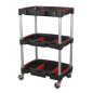 Workshop Trolley 3-Level Composite with Parts Storage