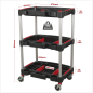 Workshop Trolley 3-Level Composite with Parts Storage