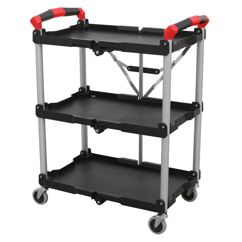 Folding Workshop Trolley 3-Level