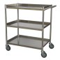 Workshop Trolley 3-Level Stainless Steel