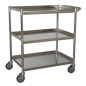 Workshop Trolley 3-Level Stainless Steel