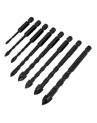 Tile & Glass Drill Bit Set 8pc