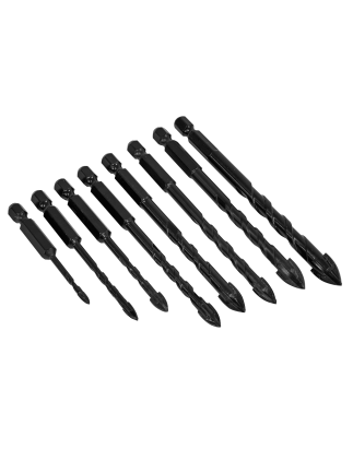 Tile & Glass Drill Bit Set 8pc