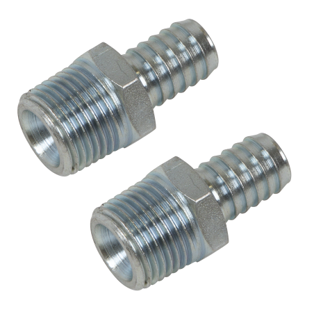 PCL Screwed Tailpiece Male 1/2"BSPT - 1/2" Hose - Pack of 2