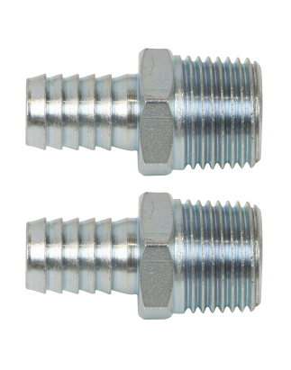 PCL Screwed Tailpiece Male 1/2"BSPT - 1/2" Hose - Pack of 2