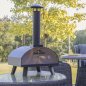 Dellonda Portable Wood-Fired 14" Pizza & Smoking Oven - Black/Stainless Steel