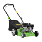 Dellonda Hand-Propelled Petrol Lawnmower Grass Cutter, 132cc 16"/40cm 4-Stroke