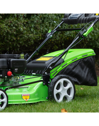 Dellonda Self-Propelled Petrol Lawnmower Grass Cutter with Height Adjustment & Grass Bag 171cc 20"/51cm 4-Stroke Engine