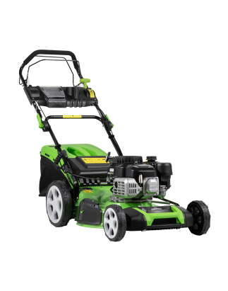 Dellonda Self-Propelled Petrol Lawnmower Grass Cutter with Height Adjustment & Grass Bag 171cc 20"/51cm 4-Stroke Engine