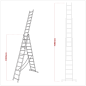 Extension Combination Ladder 3 x 12 Aluminium - BS EN 131