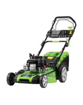 Dellonda Tondeuse à gazon à essence automotrice avec réglage de la hauteur et sac à herbe, moteur 4 temps 171 cc 20"/51 cm